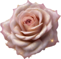 mágico polvo de estrellas Rosa de encantamiento, clipart para decoración. ai-generado. png