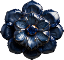 förtrollade färgrik safir blomma, ClipArt för dekoration. ai-genererad. png