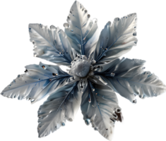 Enchanted frost flower, clipart for decoration. Ai-Generated. png