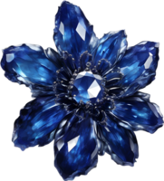 förtrollade färgrik safir blomma, ClipArt för dekoration. ai-genererad. png