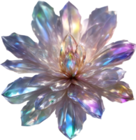 encantado colorida cristal flor, clipart para decoração. gerado por ai. png