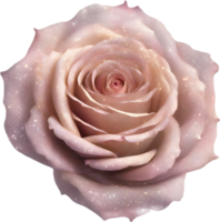 mágico polvo de estrellas Rosa de encantamiento, clipart para decoración. ai-generado. png