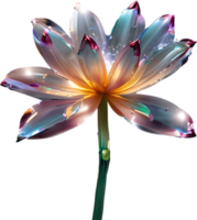 betoverd kleurrijk kristal bloem, clip art voor decoratie. ai-gegenereerd. png