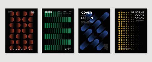 resumen degradado antecedentes colocar. minimalista estilo cubrir modelo con vibrante perspectiva 3d geométrico prisma formas recopilación. ideal diseño para social medios de comunicación, póster, cubrir, bandera, volantes. vector