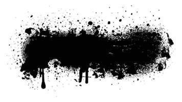 Abstract grunge graffiti black spray paint brush. vector