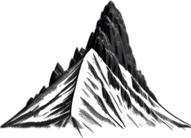 Mountain Silhouette Clipart. Ai-generated. png