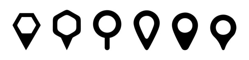 Map pin icon. Location pointer flat icons. vector