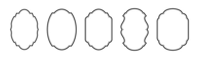 Frame vintage set. Vignette frames collection. vector