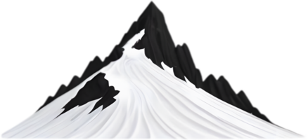 Mountain Silhouette Clipart. Ai-generated. png