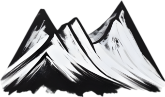 Mountain Silhouette Clipart. Ai-generated. png