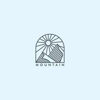 logo de aventura de montaña vector