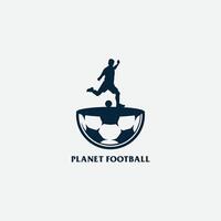 planeta fútbol americano logo vector