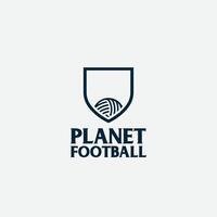 planeta fútbol americano logo vector