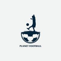 planeta fútbol americano logo vector