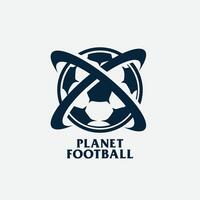 planeta fútbol americano logo vector