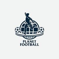 planeta fútbol americano logo vector