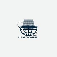 planeta fútbol americano logo vector