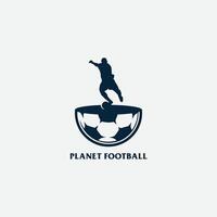 planeta fútbol americano logo vector