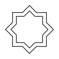 ocho puntiagudo estrella icono contorno contorno geométrico diseño elemento forma aislado en blanco antecedentes. vector