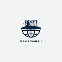 planeta fútbol americano logo vector