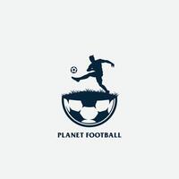 planeta fútbol americano logo vector