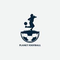 planeta fútbol americano logo vector