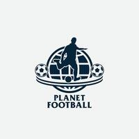 planeta fútbol americano logo vector