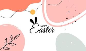 Happy Easter banner. Trendy Easter design with typography, vector