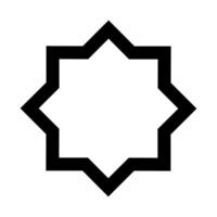 ocho puntiagudo estrella icono negro silueta geométrico diseño elemento forma aislado en blanco antecedentes. vector