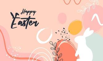 Happy Easter banner. Trendy Easter design with typography, vector