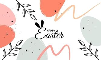 Happy Easter banner. Trendy Easter design with typography, vector