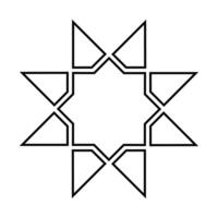 ocho puntiagudo estrella icono contorno contorno geométrico diseño elemento forma aislado en blanco antecedentes. vector