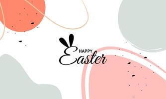 Happy Easter banner. Trendy Easter design with typography, vector