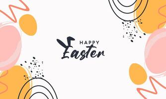 Happy Easter banner. Trendy Easter design with typography, vector