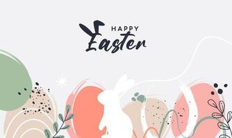 Happy Easter banner. Trendy Easter design with typography, vector