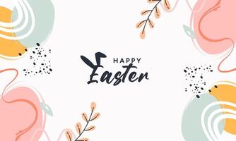 Happy Easter banner. Trendy Easter design with typography, vector