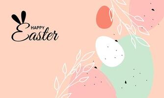 Happy Easter banner. Trendy Easter design with typography, vector