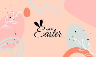 Happy Easter banner. Trendy Easter design with typography, vector