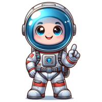 carino astronauta con Sorridi viso png