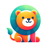 adorable coloré Lion png