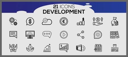 seo and development icons set web design icons set simple set seo and development line icons vector