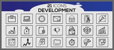 seo and development icons set web design icons set simple set seo and development line icons vector