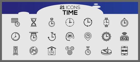 Time icon collection. Time icon set design. vector