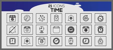 Time icon collection. Time icon set design. vector