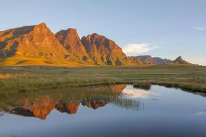 Early morning light on the Peaks photo