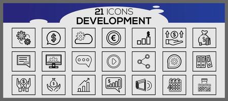 seo and development icons set web design icons set simple set seo and development line icons vector