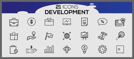 seo and development icons set web design icons set simple set seo and development line icons vector