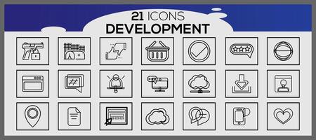 seo and development icons set web design icons set simple set seo and development line icons vector