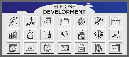 seo and development icons set web design icons set simple set seo and development line icons vector