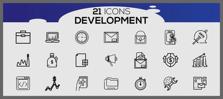 seo and development icons set web design icons set simple set seo and development line icons vector